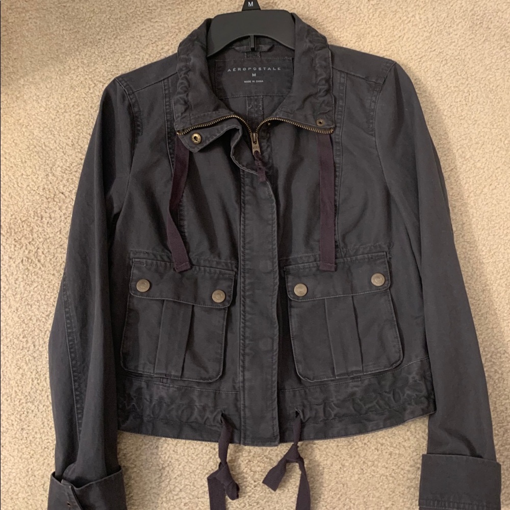 I am selling an Aeropostale grey jacket!